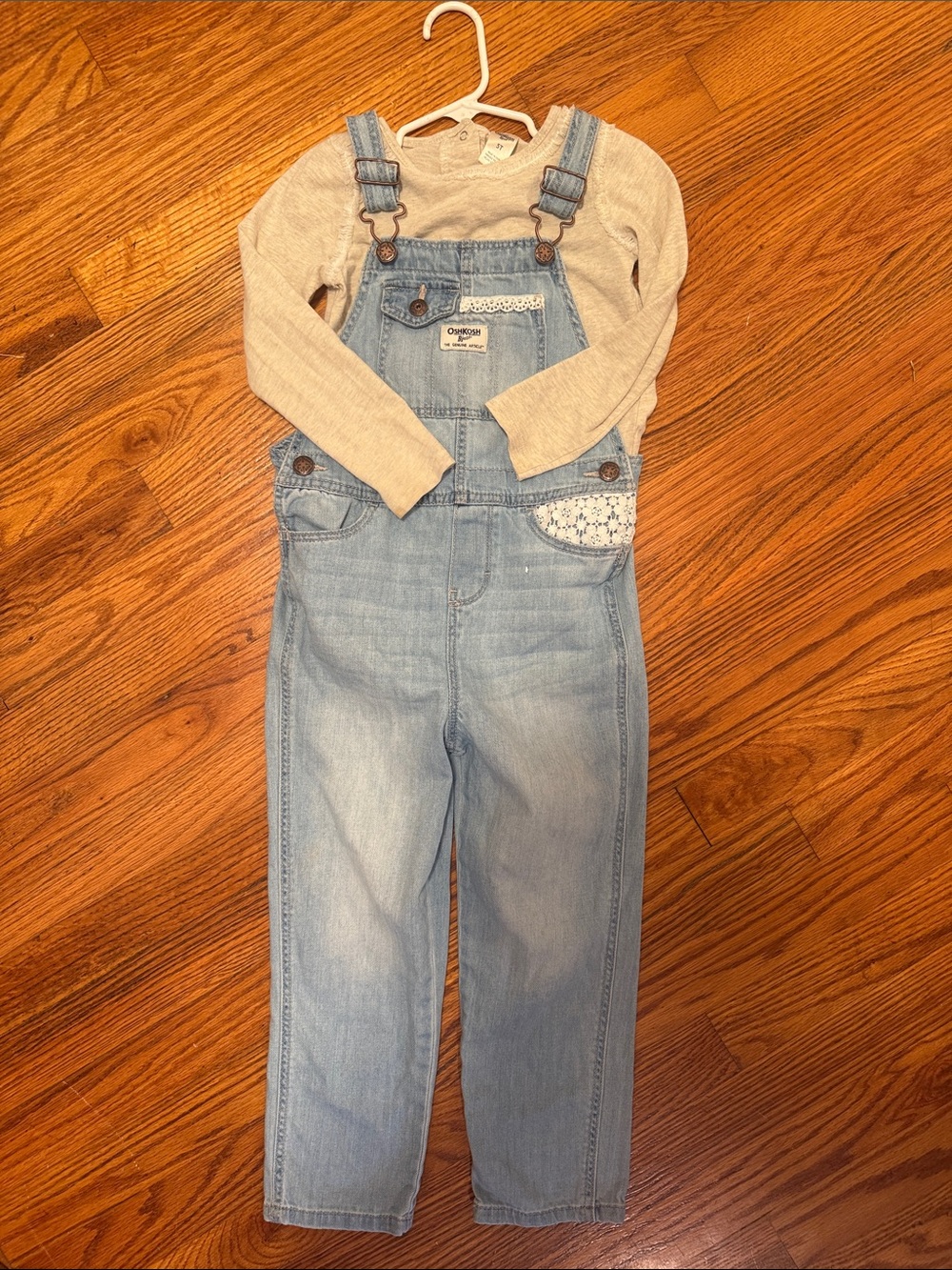 OshKosh B'gosh Light Wash Denim Overalls for Kids